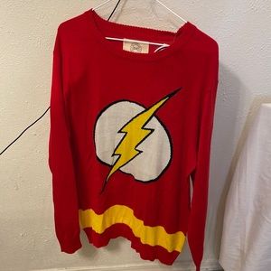 DC Comics Flash Comic Book Unisex Men Women’s Sweater Size Large L NWT NEW A1